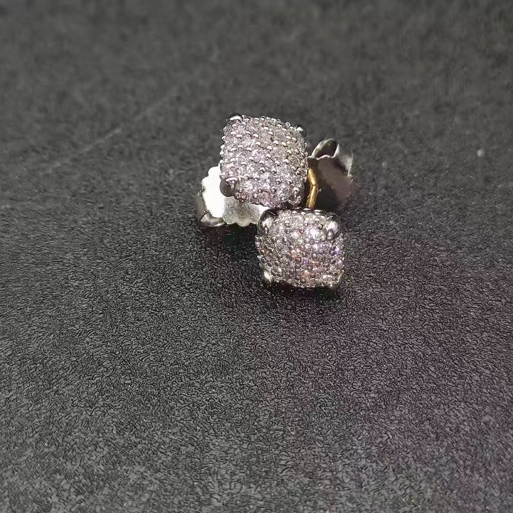 David Yurman Square Full Diamond Silver Earnail